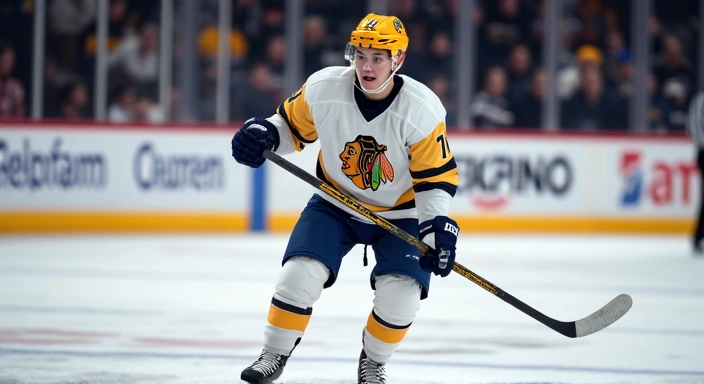 Young ice hockey player celebrating a goal on ice