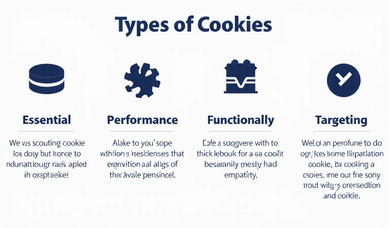 Infographic showing different types of cookies and their functions