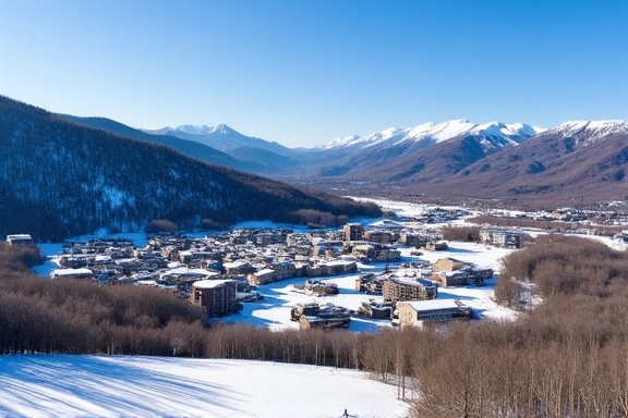 Lake Placid Olympic Village in winter