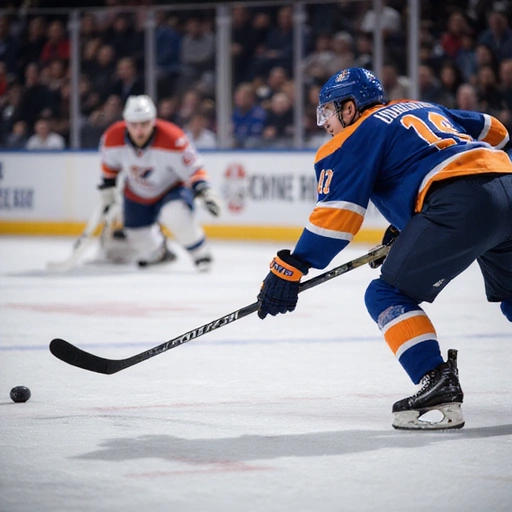 Ice hockey player scoring