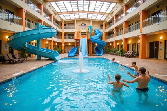 Family-friendly hotel pool area