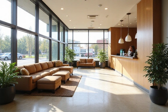 Modern hotel lobby